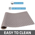 thumbnail image 3 of Drymate Pet Bowl Placemat, Dog & Cat Food Feeding Mat - Absorbent Fabric, Waterproof Backing, Slip-Resistant - Machine Washable/Durable (12” x 20”) (Taupe Diamond Squares), 3 of 5
