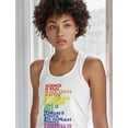 thumbnail image 2 of Pride Tank Top for Women LGBTQ Gifts Gay Rainbow Flag No Hate Racerback Tops Large White, 2 of 6