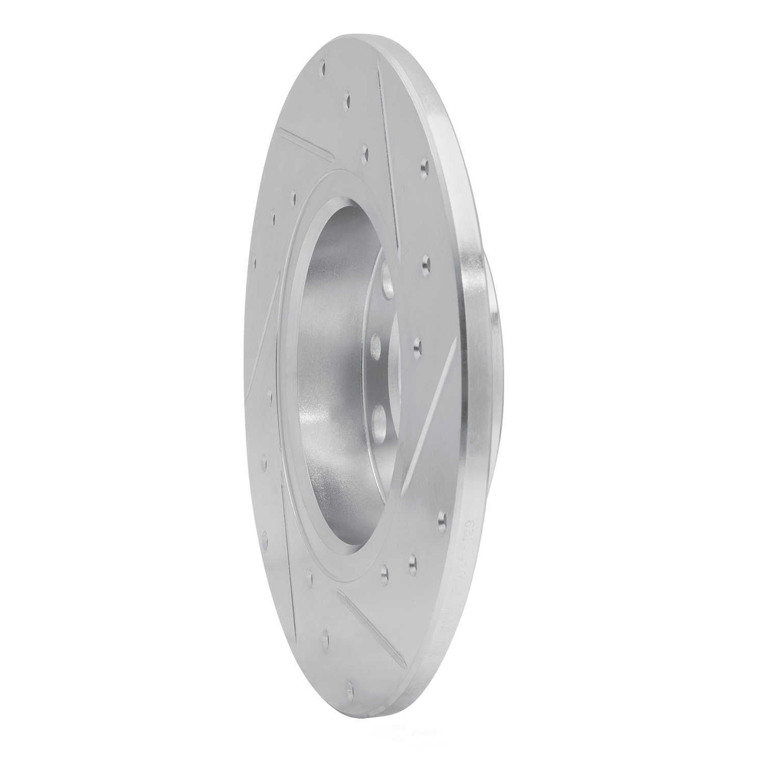 Dynamic Friction Company 631-42014L DFC Brake Rotor - Drilled And Slotted - Silver