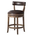 thumbnail image 1 of Maven Lane Alexander Counter Stool, Walnut Finish w/ Marksman Saddle Vegan Leather, 1 of 6