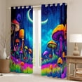 thumbnail image 2 of Feelyou Dreamy Jungle Mushroom Blackout Curtains Set of 2 (52x84 Each), Mystic Galaxy Sky Window Curtains, Rustic Farmhouse Plant Curtains and Drapes, Window Curtains Home Decor, 2 of 6