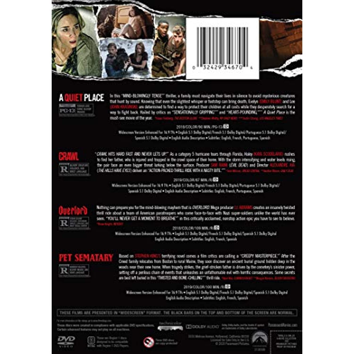 Thrills and Chills: 4-Movie Collection (DVD), Paramount, Horror