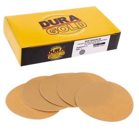 

220 Grit 3 Gold Hook & Loop Sanding Discs DA Sanders - Box of 30 Sandpaper