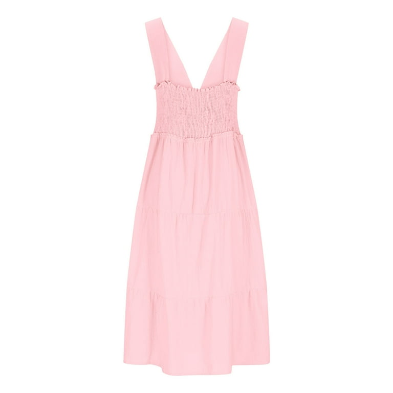 SMihono Fashion Cotton Linen Flowy Maxi Dress for Women Summer Loose V Neck Sleeveless Casual A-Line Tiered Swing Vacation Dresses Pink XXL - Walmart.com SMihono Fashion Cotton Linen Flowy Maxi Dress for Women Summer Loose V Neck Sleeveless Casual A-Line Tiered Swing Vacation Dresses Pink XXL - Walmart.com