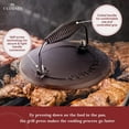 thumbnail image 2 of Cuisinel Cast Iron Grill Press Round Pre-Seasoned Panini & Burger Smasher, 2 of 7