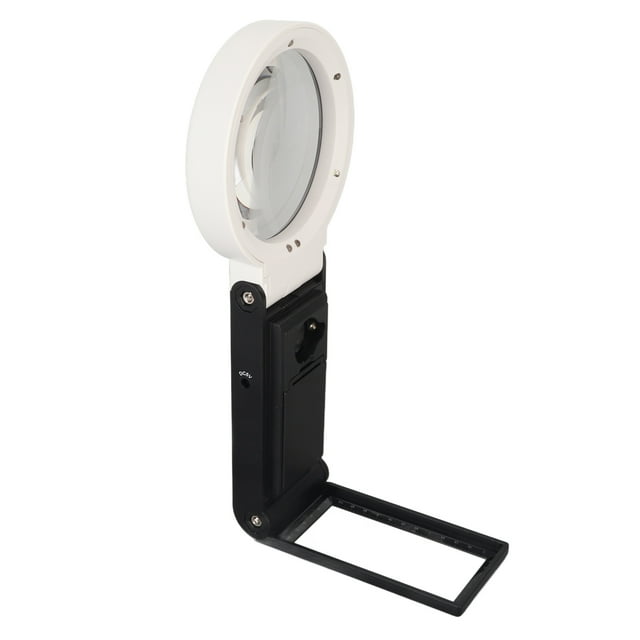 Lupa con luz y soporte, lupa LED de mano para leer identificación de joyas y monedas