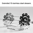 thumbnail image 6 of Relax love BBQ Steel Metal Roaster Heat-Resistant Non-Stick Kebab Maker  Rotisserie Skewer Needle Cage with 10 Skewers for Oven Grill, 6 of 11