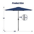 thumbnail image 2 of 10FT Patio Umbrella, Push Button Tilt and Crank Handle, Aluminum Pole and Polyester Shade Canopy, 2 of 7