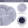 thumbnail image 5 of Sennaux Plush Dog Bed & Cat Bed Cozy Soft Flower-Shape Pet Bed,Light Gray,31.5", 5 of 7
