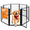 Black, variant on Freepet Foldable Metal Dog Playpen with Door for Small Dogs, 8 Panels, 24 inch, Pink