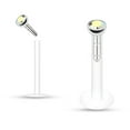 thumbnail image 3 of Luxe Modz 16G Push-in Labret Monroe with Press Fit 2mm Gem Stone Piercing Jewelry for Men Women Sold Individually, 3 of 13