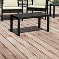 thumbnail image 6 of Luxury Commercial Living 36" Black Patio Solid Rectangular Patio Resin Coffee Table, 6 of 8