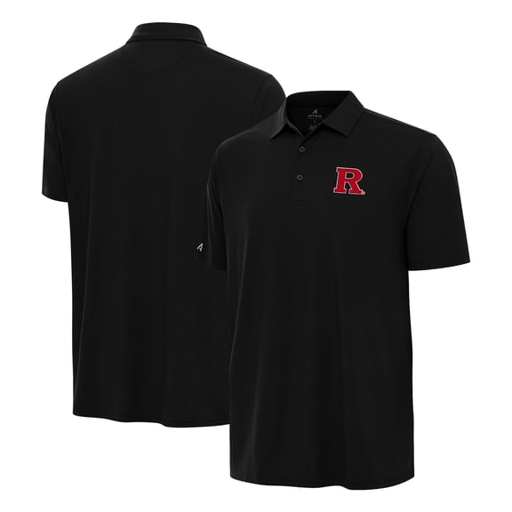 Men's Antigua Black Rutgers Scarlet Knights Era Polo