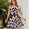thumbnail image 7 of Gambling Casino Cards Sleeveless Dress Women Summer Evening Dresses Ladies Sundress, 7 of 7