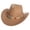 01-Brown, variant on Western Cowboy Hat for Men and Women Classic Fedora Hat Felt Cowgirls Hats 03-Beige One Size