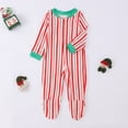 thumbnail image 2 of Vividxx Family Christmas Pajamas Baby Bodysuits Christmas Stripe Printed Pajamas Home Clothes Long Sleeve Romper For Baby Boys Girls 3M, 2 of 7