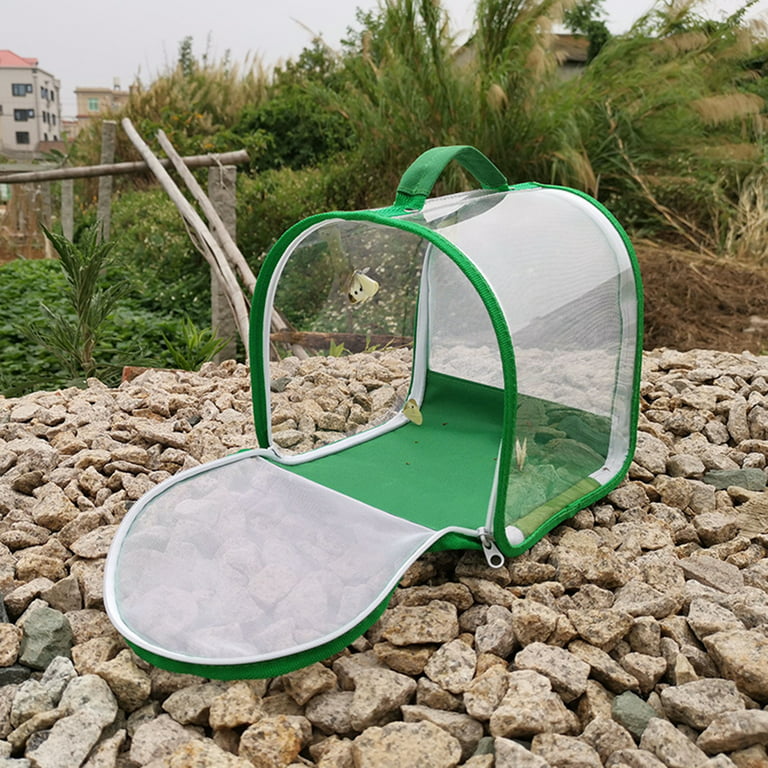 Hesroicy Transparent Critter Cage Wear Resistant PVC Butterfly Mesh  Terrarium Habitat Net for Outdoor