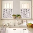 thumbnail image 4 of Kitchen Curtains Set, Farm Rooster Kitchen Curtains and Valances Set, Farmhouse Chicken Pink Spring Floral Rod Pocket Tier Curtains 24 Inch Length for Cafe/Bedroom Windows, 4 of 6