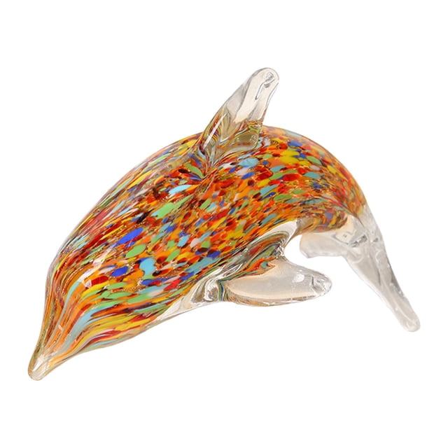 DOLITY Statue d'Animal Créative Figurines d'Animaux de Collection Sculpture en Verre Vif