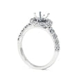thumbnail image 3 of 3/8ct Halo Diamond Ring Setting Solid 14K White Gold, 3 of 3