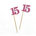 thumbnail image 3 of Darling Souvenir, Quinceanera 15th Birthday Cupcake Toppers, Dessert Decorations - Pack Of 40, 3 of 3