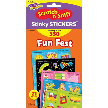- Trend, TEPT83906, Fun Fest Stinky Stickers Variety Pack, 1 / Pack, Multicolor