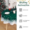 thumbnail image 3 of Round Christmas Tablecloth 60 Inch Xmas Round Table Cover, Green Snowflake Christmas Tablecloth Indoor Decorative Table Cover for Outdoor Holiday Party Kitchen Dining Room, 3 of 6