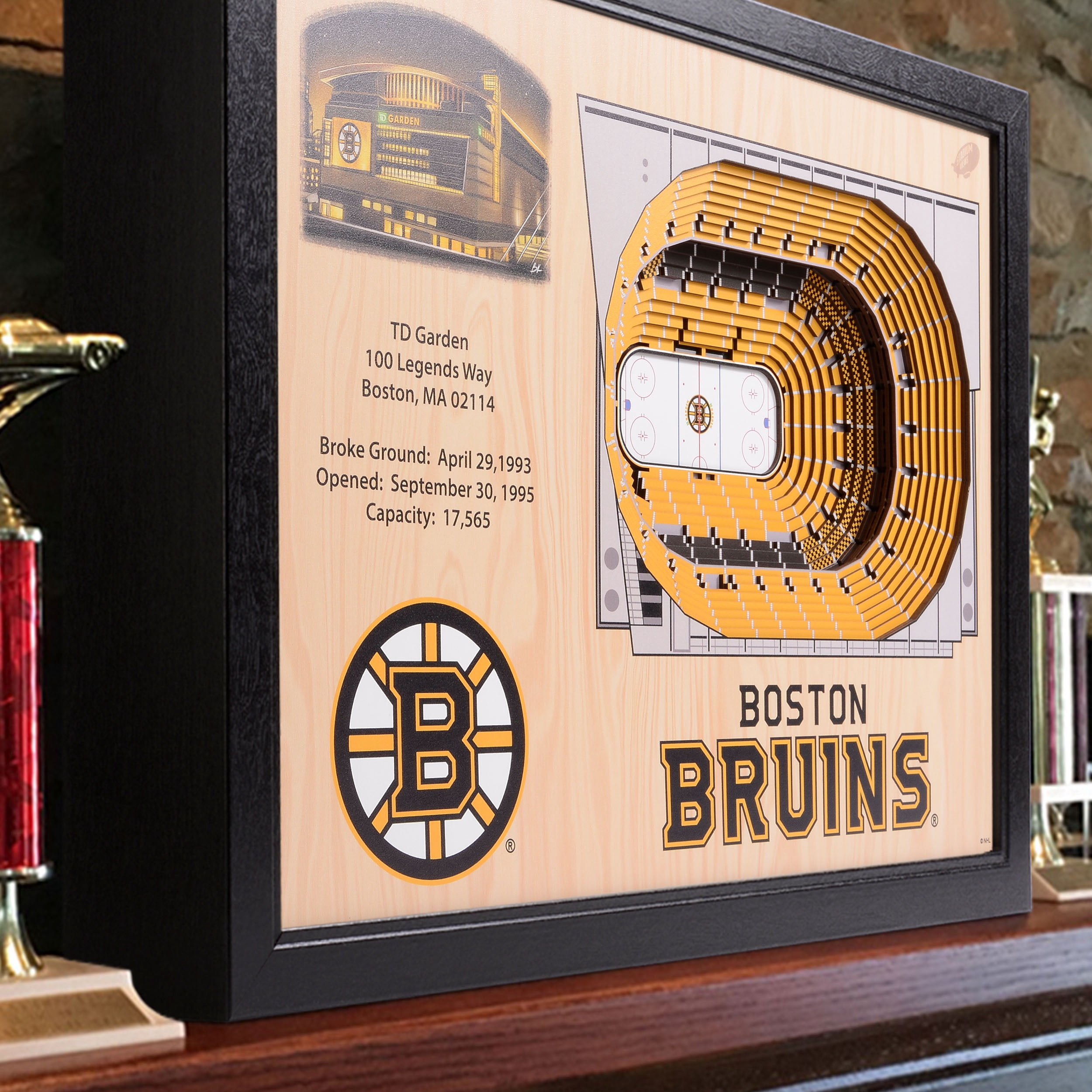 YouTheFan NHL Boston Bruins 25-layer Stadiumview Wall Art