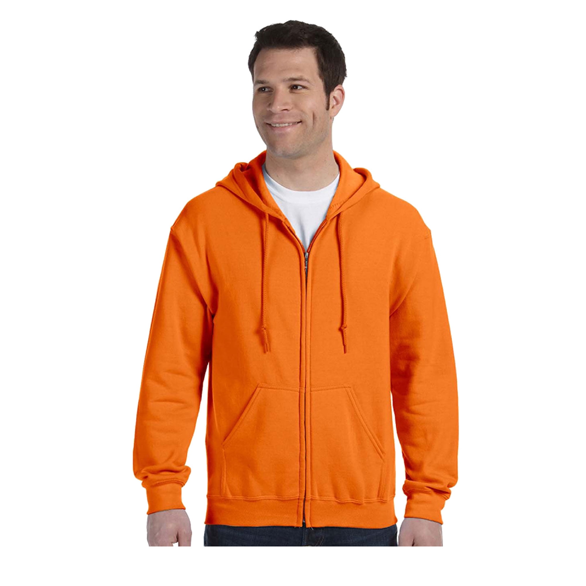 Sale > light orange zip up hoodie > in stock