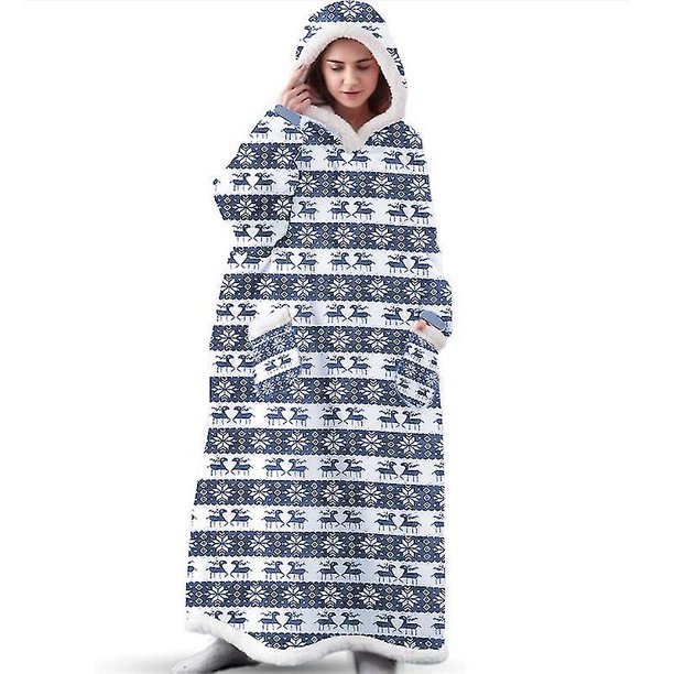 Super Long Hoodie Blankets Winter Oversized Hoodies Sweatshirt Women Men Christmas Hooded Blankets Pullover Giant Tv Blanket