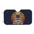 thumbnail image 7 of Balery Pug Dog Yoga Windshield Sun Shade, Car Front Window Sunshade Cover ,Automotive Interior Portected Blocks Uv Rays For Car Pickup Truck Suv Accessories- Medium, 7 of 7