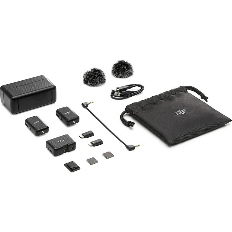 DJI Wireless Mic Kit (2 TX + 1 RX), 250M, 15hr Battery, Noise