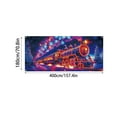 thumbnail image 3 of Xmas Outdoor Decorations 13*6Ft UV Activated Christmas Garage Door Cover Banner, Glows in Dark 2D Flat Holiday Garage Door Covers with Cartoon Snowman Santa and Elf, 3 of 6