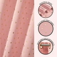 thumbnail image 3 of Your Zone Blackout Grommet Curtain Panel, 1 Panel, Pink/Metallic Heart 37" W x 84" L, 3 of 6