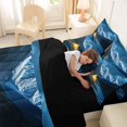 thumbnail image 5 of Catabedysis Starry Camping 7 Pieces Full Size Bedding Sets,Mountain Tent Print Full Size Bed in a Bag For Boys,Multicolor,Black Reversible, 5 of 7
