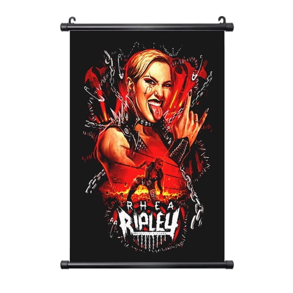 Rhea Ripley Poster Plastic Shaft Wall Hanging Banner Painting Canvas Artwork Wall Art Scroll Hanger Decor For Home Office 16"X24"