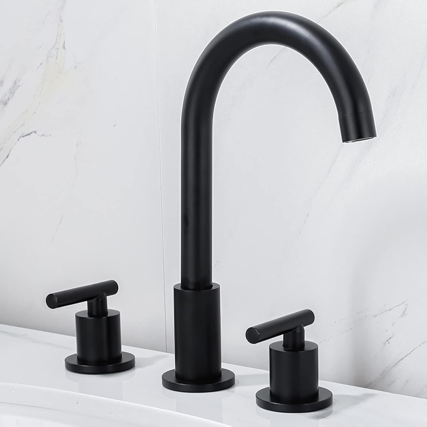 Vintage Bathroom Faucet, 360 Degree Swivel Spout Bathroom Sink Faucet, Bathroom Vanity Faucets Three Hole, Brass Faucet Bathroom, Double Handles Bathroom Sink Faucet, Gold