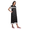 thumbnail image 3 of Moomaya Chemise de Nuit à Manches Courtes pour Femmes, en Coton Imprimé, 3 of 6