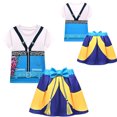thumbnail image 4 of Moonsky Pijama estampado de pop Hunter, conjuntos de top y pantalón de dos piezas con estampado gráfico de Rumi, Mira y Zoey para niñas y niños,Azul,130, 4 of 5