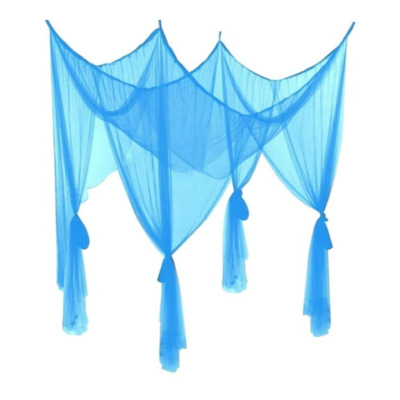 deevoka 4 Corner Post Bed Canopy Net Cozy Hanging Bed Valance for Adults Girls Women
