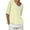 Yellow, variant on Fanxing Linen Shirts for Women 2025 Trendy Summer Button V Neck 3/4 Sleeve Tops Dressy Casual Gauze Blouses S-5XL