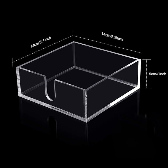 1pc square acrylic napkin holder transparent tabletop tissue box for home restaurant dining decor & Storage