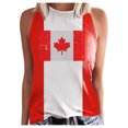 thumbnail image 1 of Womens Canada Day Tank Top Sleeveless Summer Shirt Tops Round Neck Patriotic Maple Leaf Tops Basic, 1 of 4