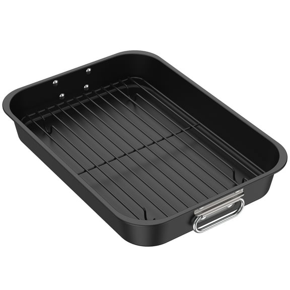Roasting Pan Versatile Deep Baking Pan Non Stick Metal Baking Dish Pan Easy to Clean Roasting Pan Brownie Pan Solid Lasagna Brownie Turkey Pan for Kitchens