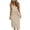 Beige, variant on 2026 Summer Womens Dress Sleeveless V-Neck Midi Dress with Pockets Adjustable Drawstring Waist