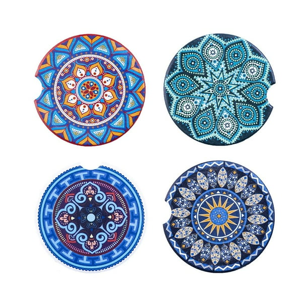 Cerámica Absorbente De 4 Uds., Almohadillas De Café Fáciles De Desmontar Y Limpiar, Posavasos Para Portavasos De Coche Noticed HA039607-01