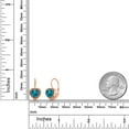 thumbnail image 3 of Gem Stone King 18K Rose Gold Plated Silver London Blue Topaz Dangle Leverback Earrings for Women (3.20 Cttw, Heart Shape 7MM), 3 of 4