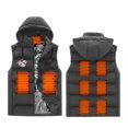 thumbnail image 3 of guisaled Mens Heated Vest with Hood Lightweight Warm Rechargeable Smart Heated Vests 9 Heating Zone Softshell Quilted Jackets, 3 of 4