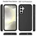 thumbnail image 2 of Galaxy S24 Case, Defender Phone Case For Samsung Galaxy S24 6.2",Takfox Heavy Duty Shockproof Rugged Rubber Full Body Protective, 3 in 1 Hybrid Bumper Hard Cover (Black), 2 of 8