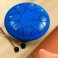 thumbnail image 3 of Fiudx Tambor de Mano de 6 Pulgadas con Sonido Relajante, Tambor de Acero Afinado Profesionalmente, Mazo de Madera Fácil de Tocar, Creación Musical para Meditación, Regalo para Músicos Adultos, Juego, 3 of 3